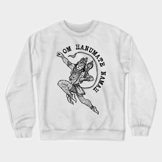 Om Hanumate Namah Crewneck Sweatshirt by BhaktiCloudsApparel